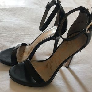 Sam Edelman Eleanor Black Patent Heel Sandal